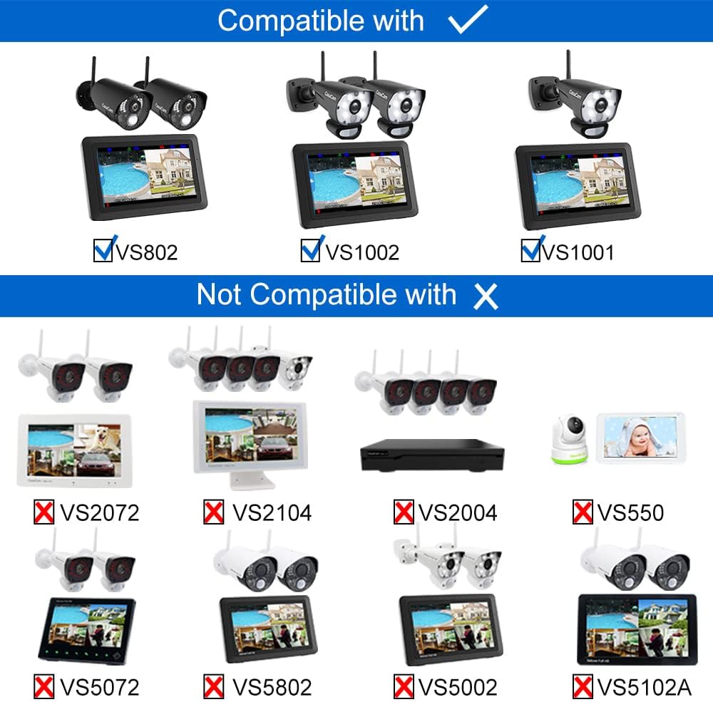CasaCam VC1000 AC Powered HD Spotlight Cámara para VS1002, VS1001 y...