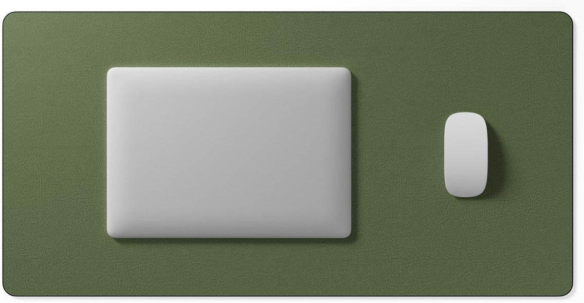Jotsome Tapete de cuero para escritorio, antideslizante (verde