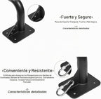 Barra de Tracción para Puerta Montada en Pared, Barra de Tracción Pesada para Entrenamiento de Fuerza en Marco de Puerta, Soporte para Viga o Montaje a Lustre de Perfiles, Construcción Sólida de Metal grueso, Soporta 500 lbs
