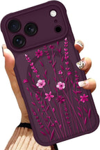 OOK Funda para iPhone 18 Pro de 6.3 pulgadas con flores florales color