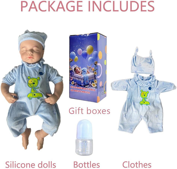 FemmeForm Niño de 18.5 pulgadas, Muñecas de bebé Reborn de silicona...