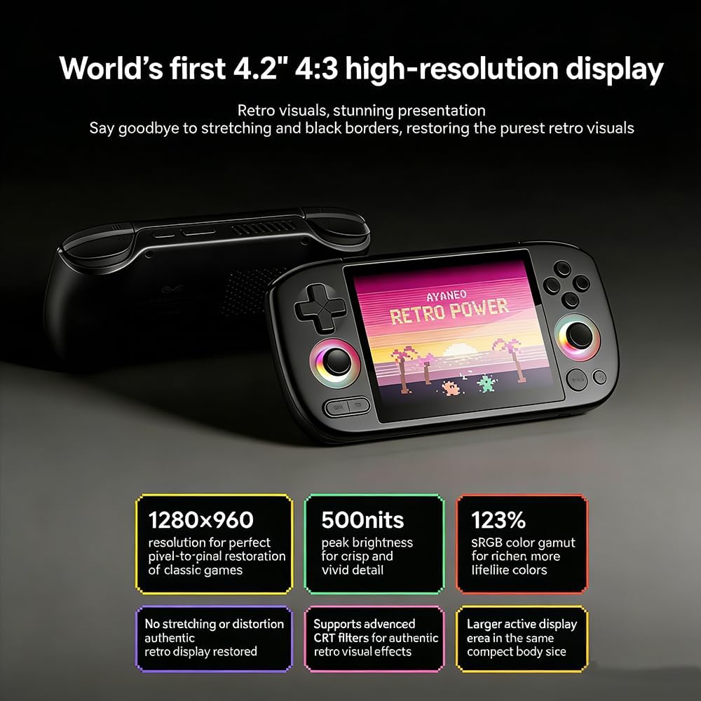 AYANEO Pocket AIR Mini [Xinput Vibration] -4.2 pulgadas 1280x960 (r...