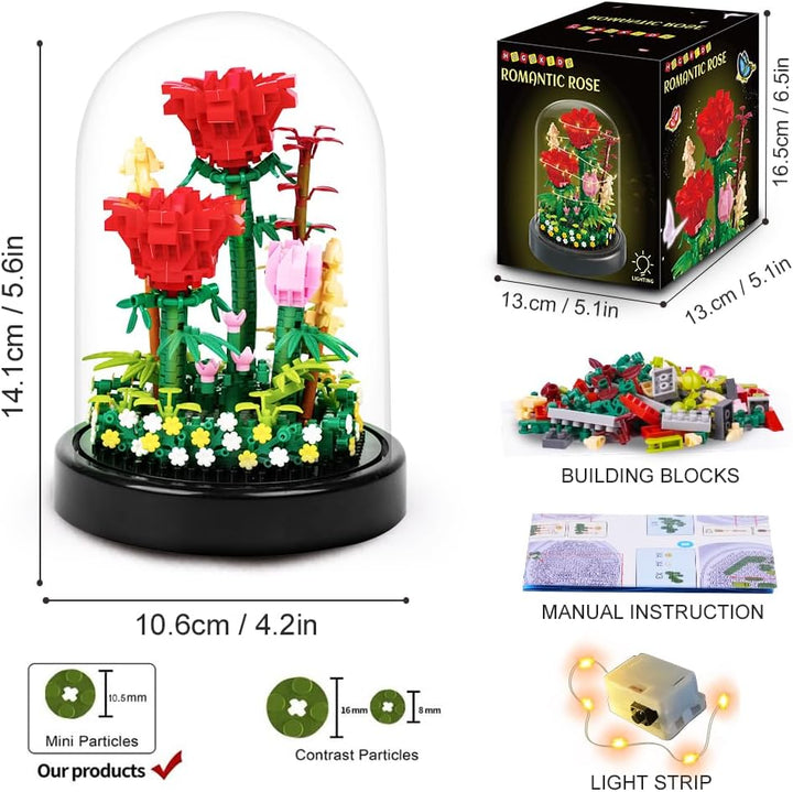HOGOKIDS Kit de construcción de ramo de flores con