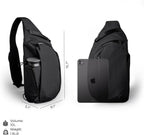 ALPAKA Metro - Bolsa cruzada y con cremallera – 7.5 L para hombre, mochila bandolera – Se adapta a tablet de 11 pulgadas con cremallera YKK – Bloqueo RFID pequeño dinero y cartera con cremallera para