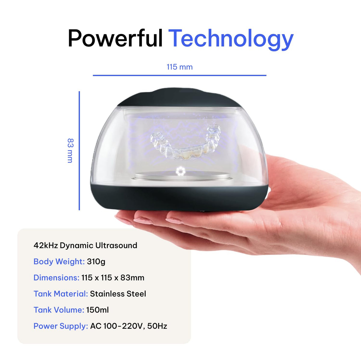 Zima Dental Pod: Máquina limpiadora ultrasónica para retenedores, a...