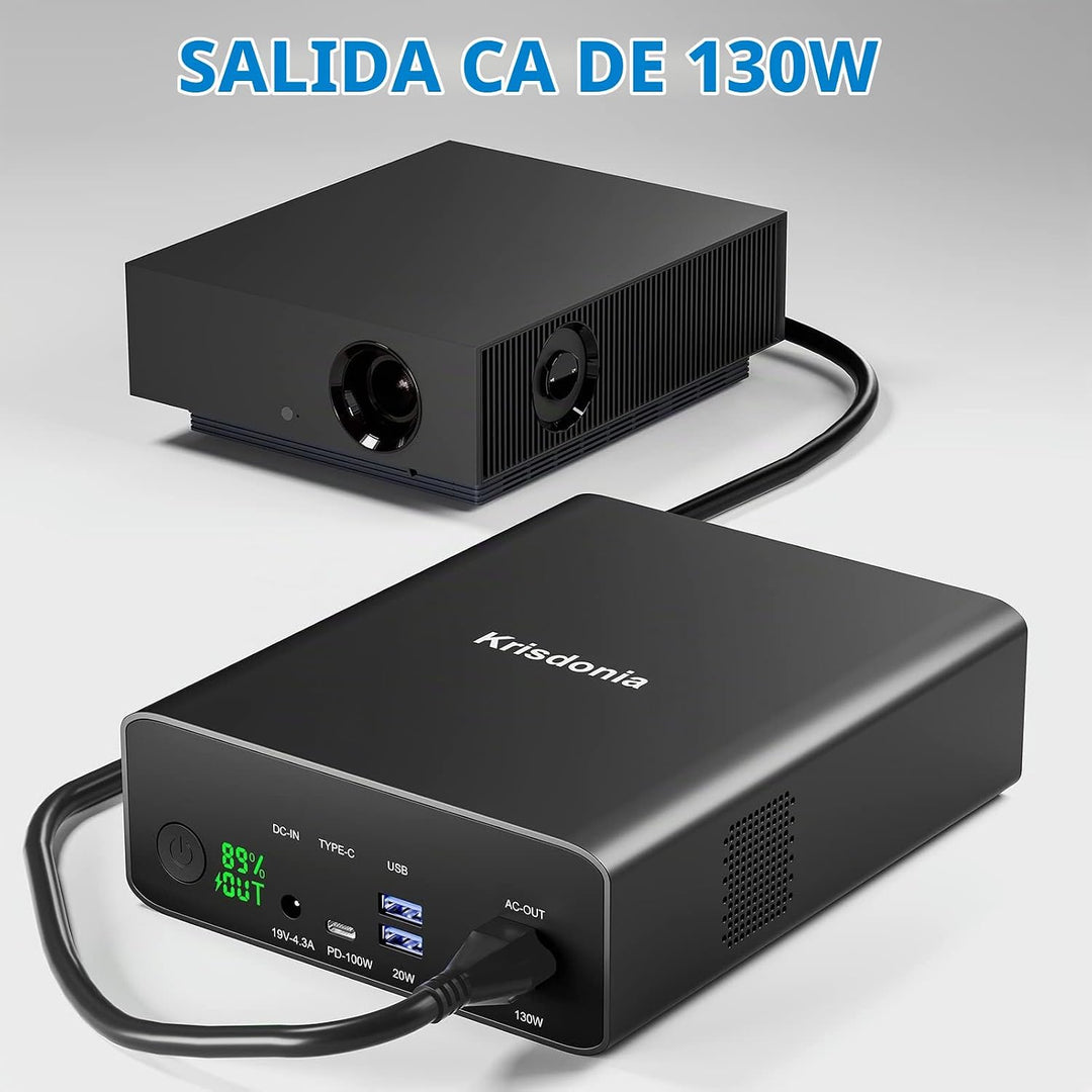 Krisdonia Banco de energía con toma de CA, cargador portátil para l...