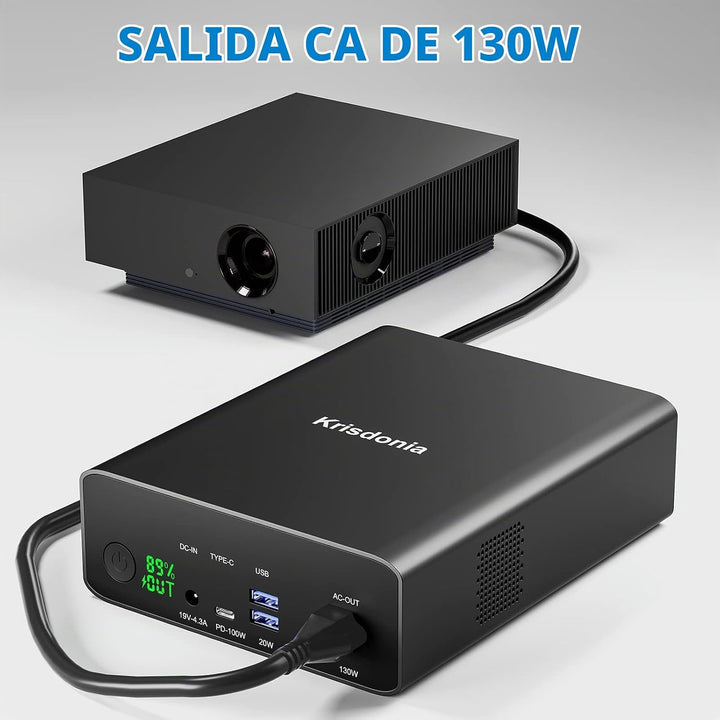 Krisdonia Banco de energía con toma de CA, cargador portátil para l...