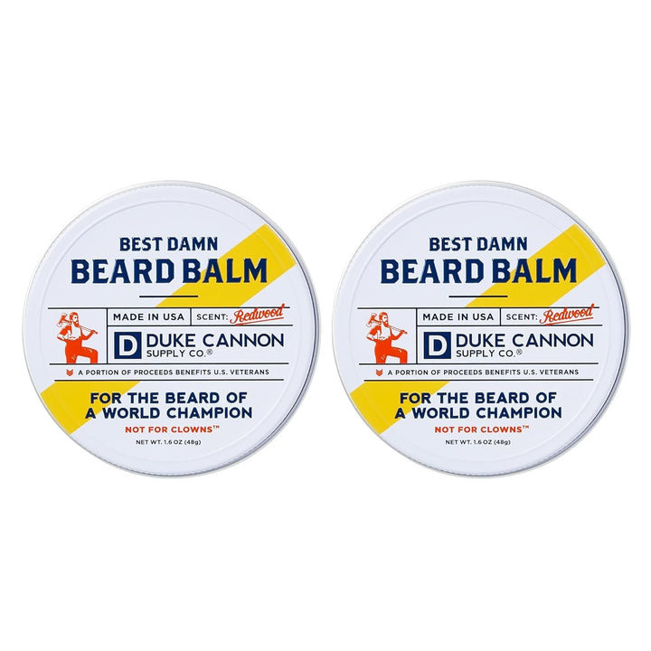 Duke Cannon Best Damn - Bálsamo para barba para hombre, lata premiu...