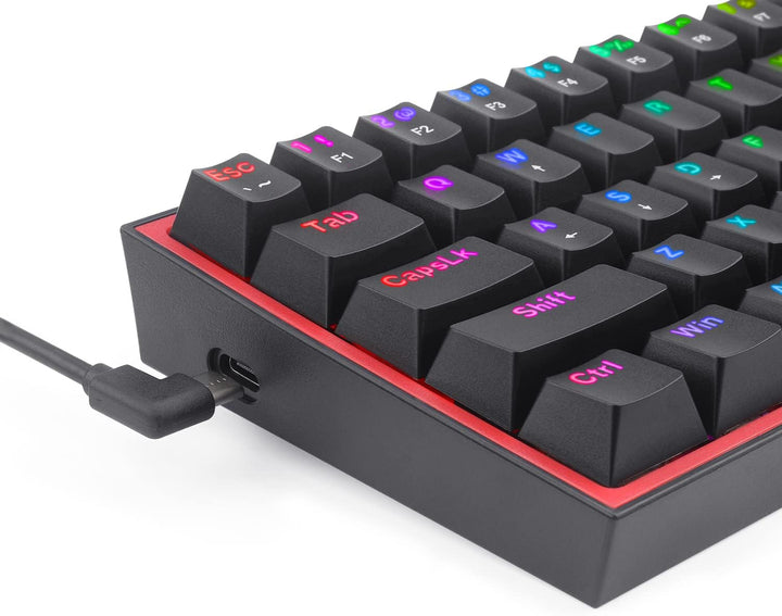 Redragon K617 Fizz - Teclado para juegos RGB 60% con cable, teclado...