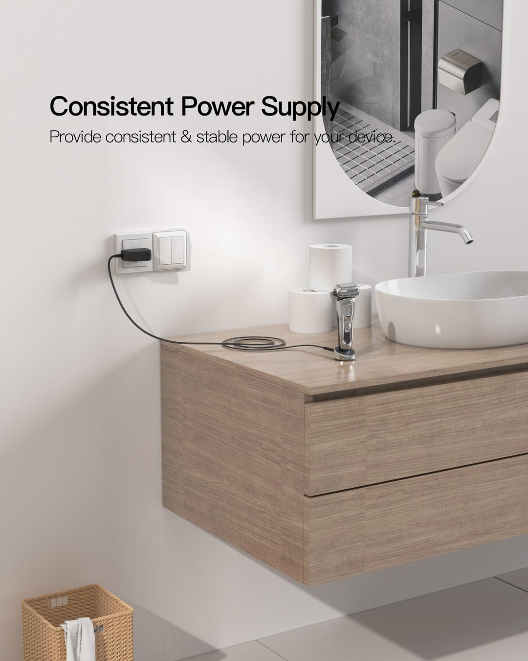 Superer Cargador de 5 pies compatible con Braun Shaver
