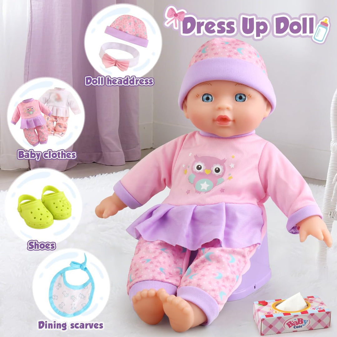 Muñeca de bebé con juego de cochecito para juego de simulación real...