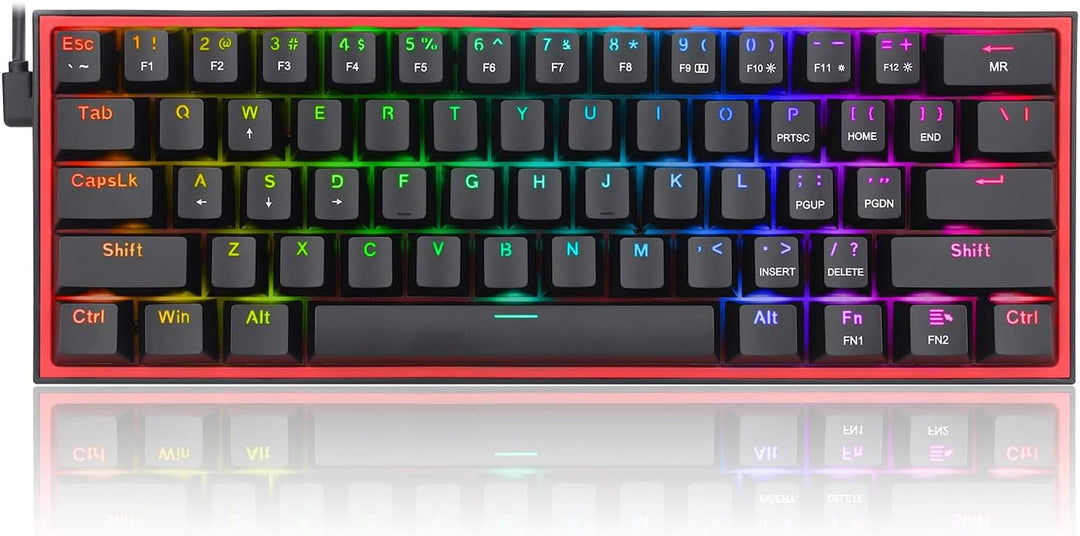 Redragon K617 Fizz - Teclado para juegos RGB 60% con cable, teclado...