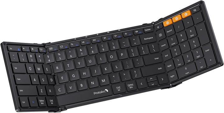 ProtoArc XK01 - Teclado Bluetooth plegable, teclado inalámbrico por...