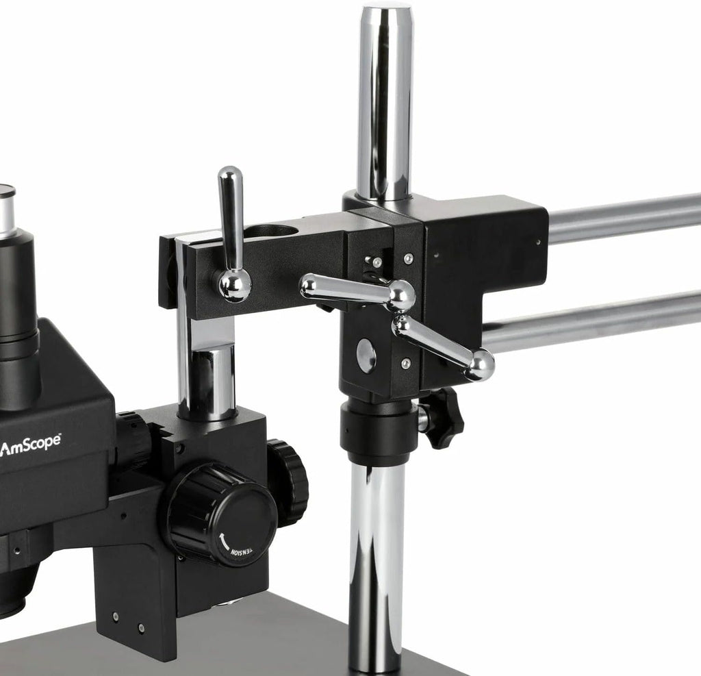 AmScope SM-4TZZ-B - Microscopio estéreo trinocular con zoom, color negro