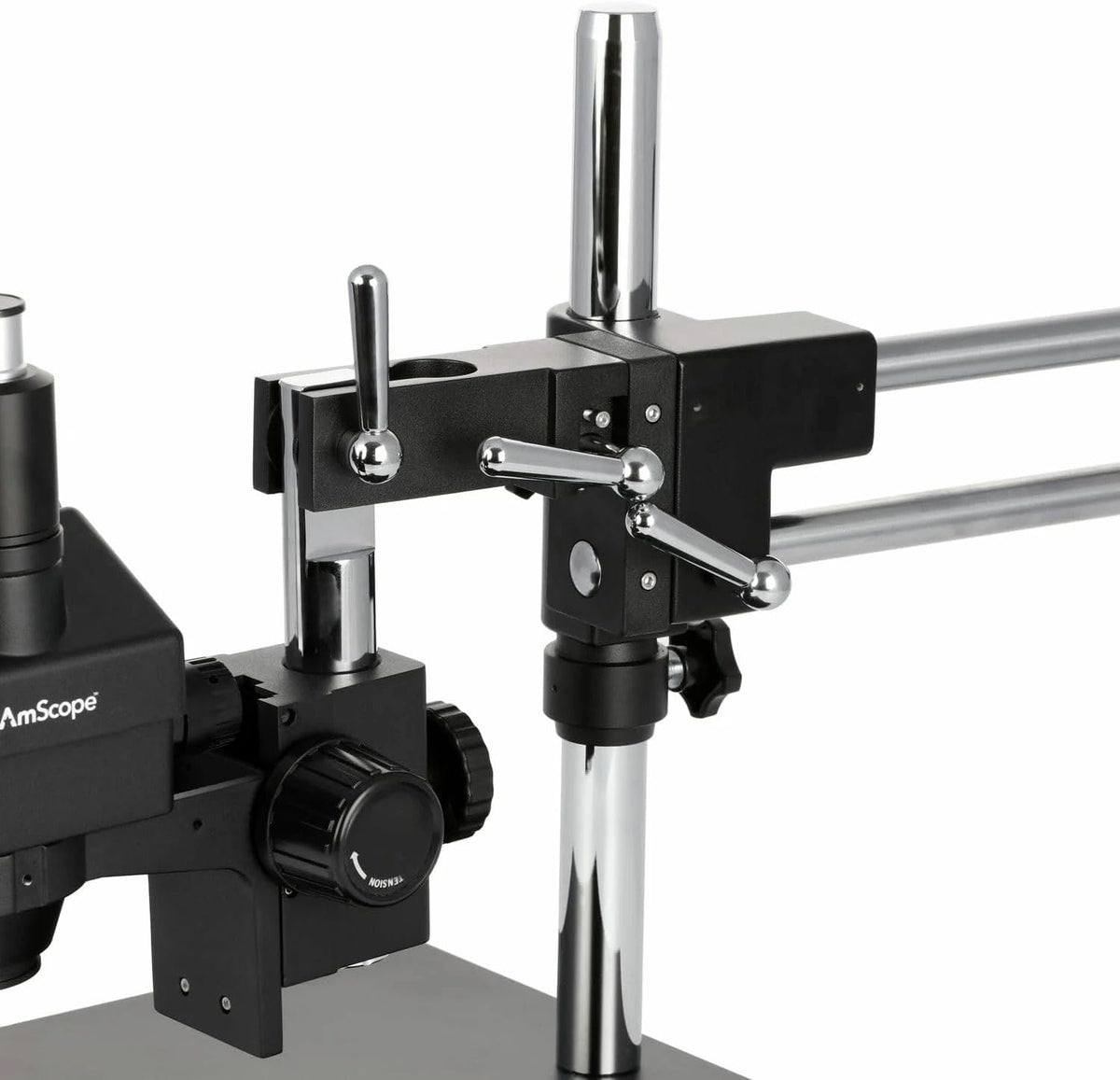AmScope SM-4TZZ-B - Microscopio estéreo trinocular con zoom, color negro