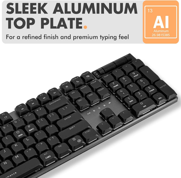 X9 Performance Teclado mecánico inalámbrico de perfil bajo (con cab...