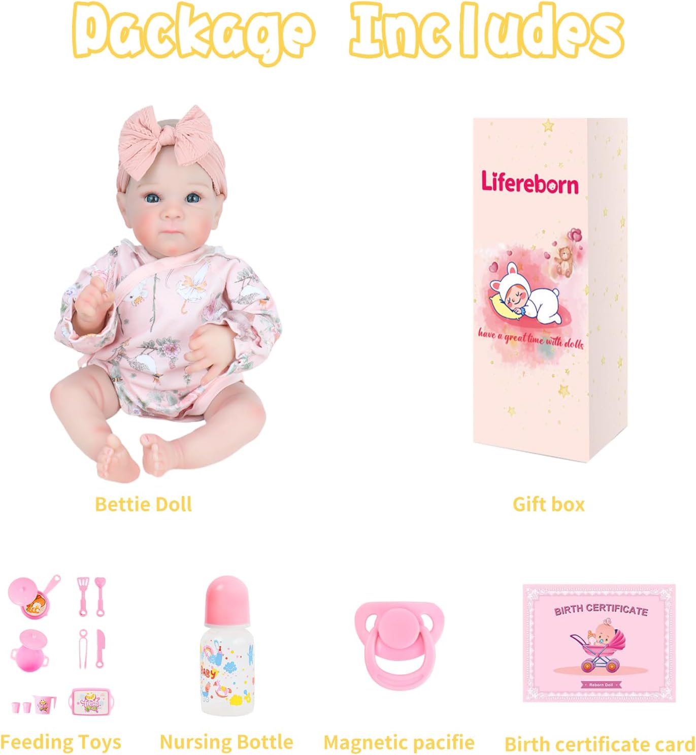 Babeviimt Muñecas de bebé Reborn \u2013 Muñeca realista de 18 pulga...