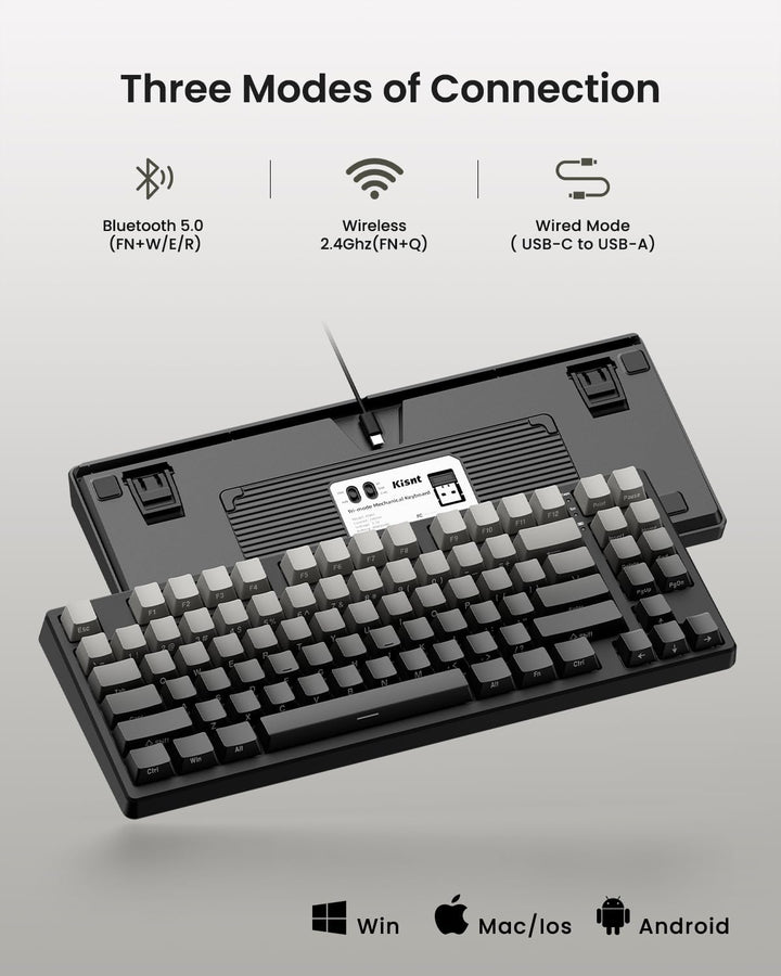 Wireless Mechanical Keyboard,Gasket Mounted Creamy Sound,Bluetooth\...