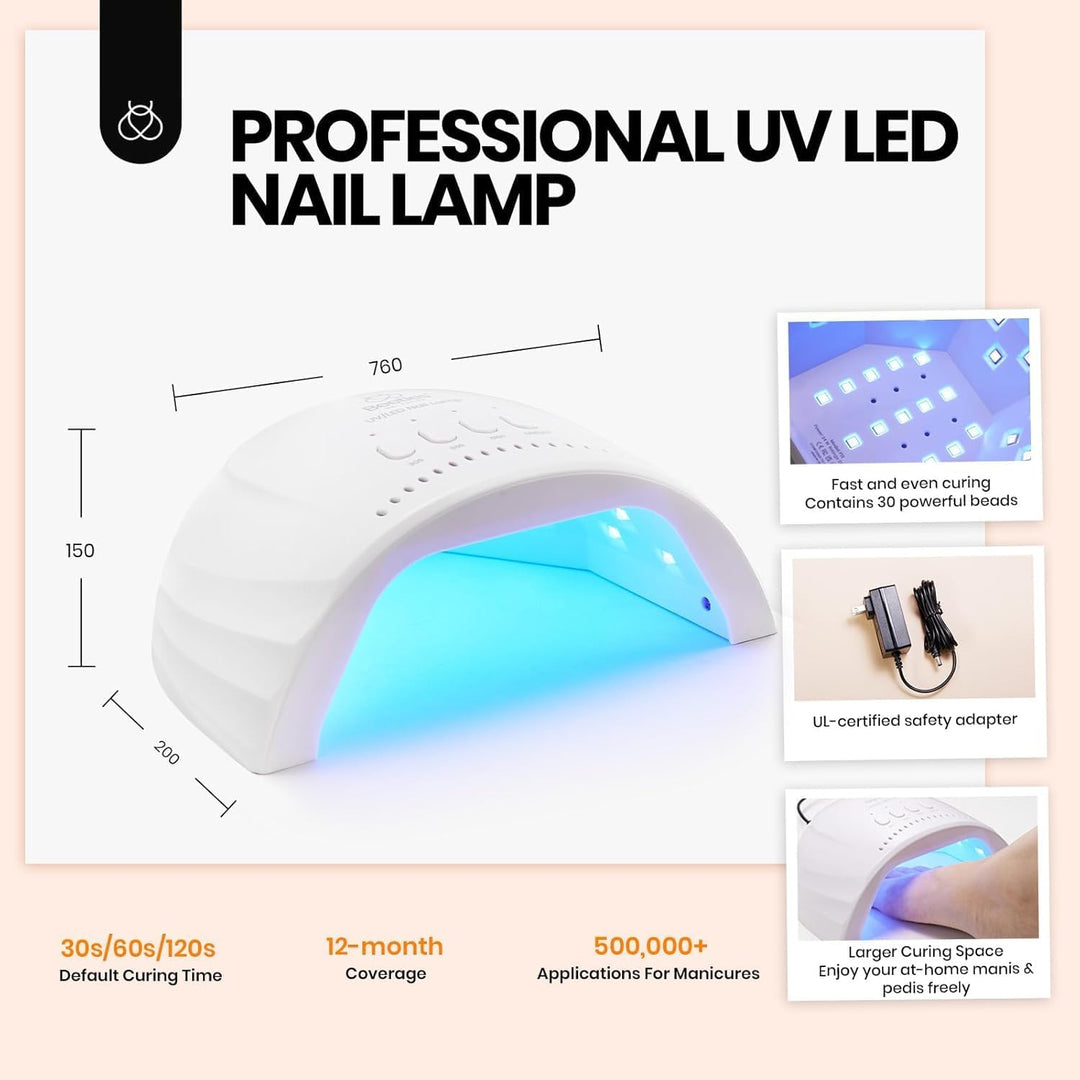 Beetles - Kit de esmalte de uñas de gel con luz UV, 75 piezas de es...