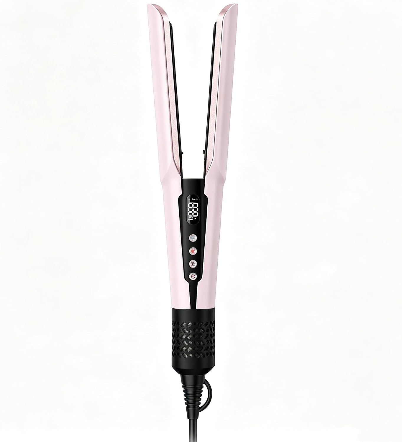 Slopehill 2-en-1 Plancha de pelo y secador de pelo (rosa)