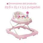 Disney Andador de princesa con ruedas, andadores de bebé rosa y centro de actividades para bebés