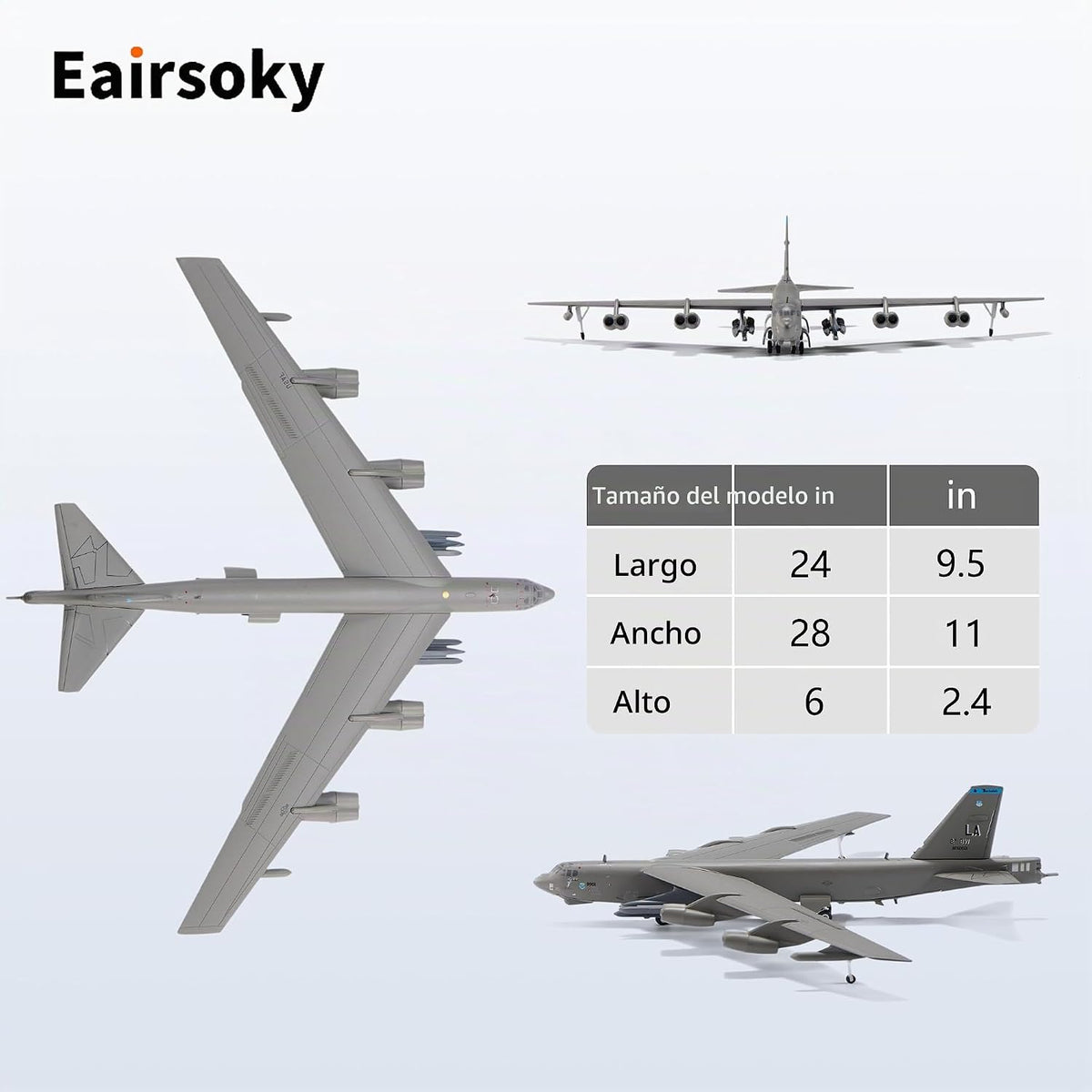 1:200 Escala B-52H Stratofortress Stratofortress Strategic Bomber Modelo de aviones militares Modelos de aleación para colección o regalo