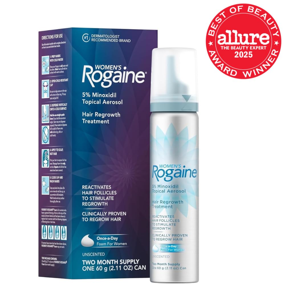 Rogaine - Espuma de minoxidil tópica al 5%, tratamiento contra la c...