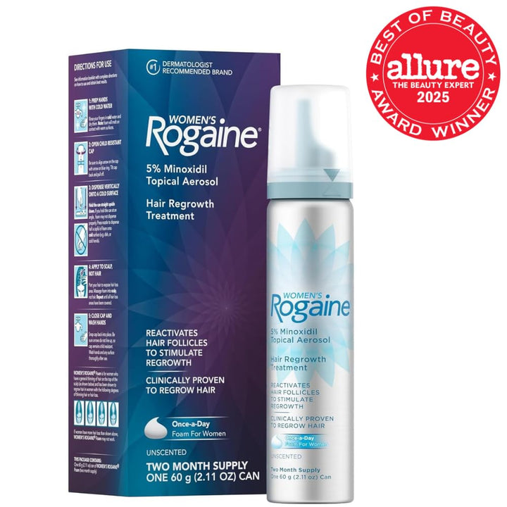 Rogaine - Espuma de minoxidil tópica al 5%, tratamiento contra la c...
