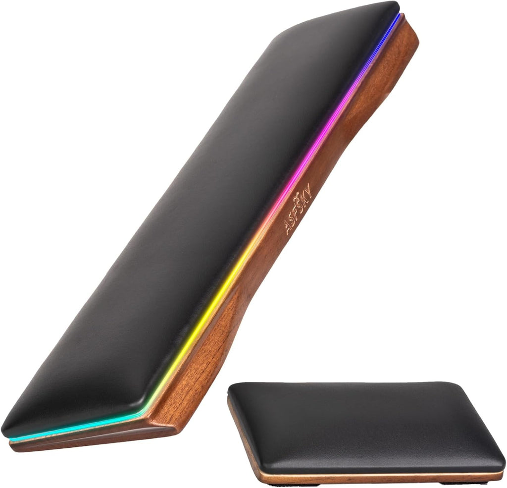 Juego de reposamuñecas para teclado y mouse RGB para teclados compactos del 60% al 75%