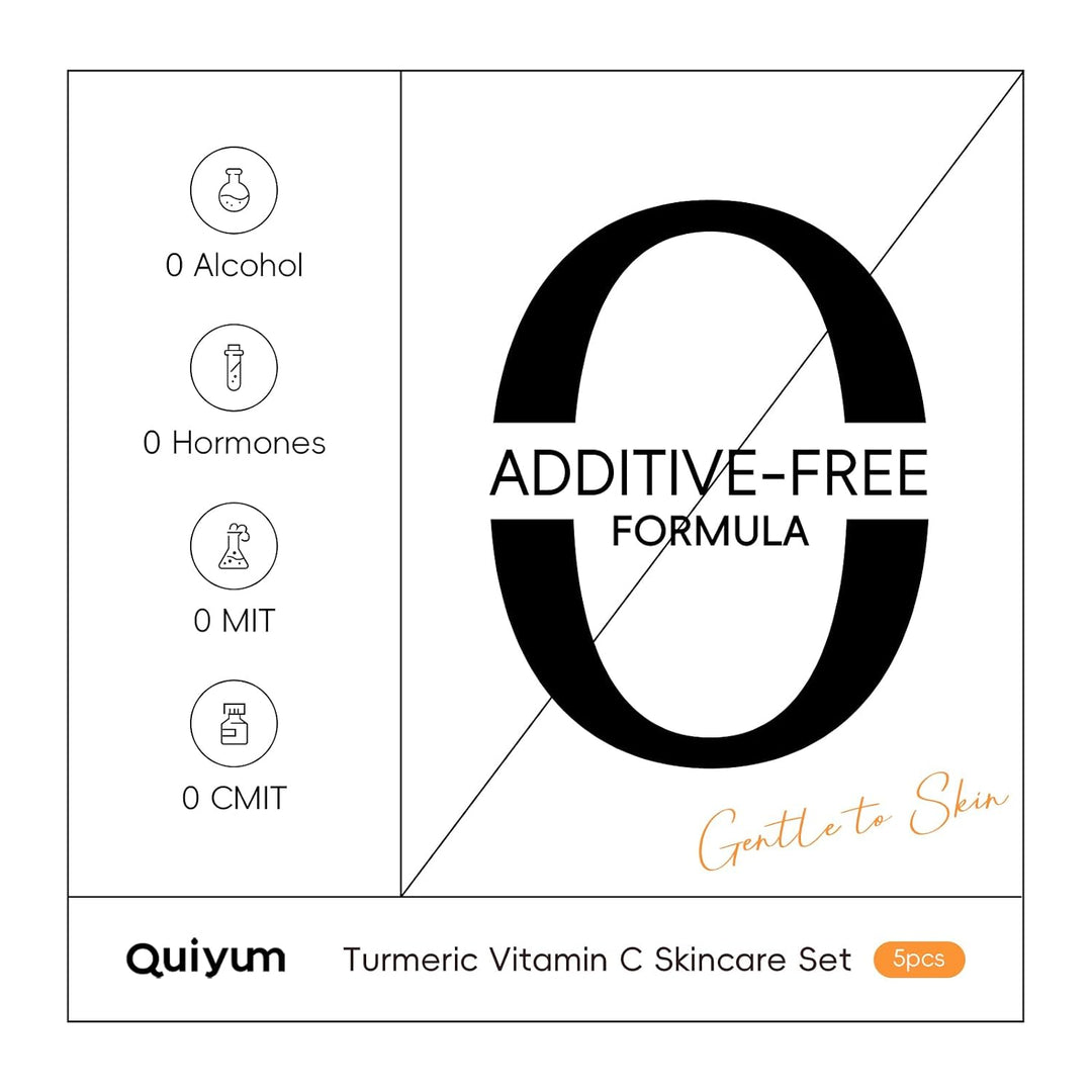 QUIYUM Juego de cuidado de la piel, cúrcuma con vitamina C, 7 pieza...