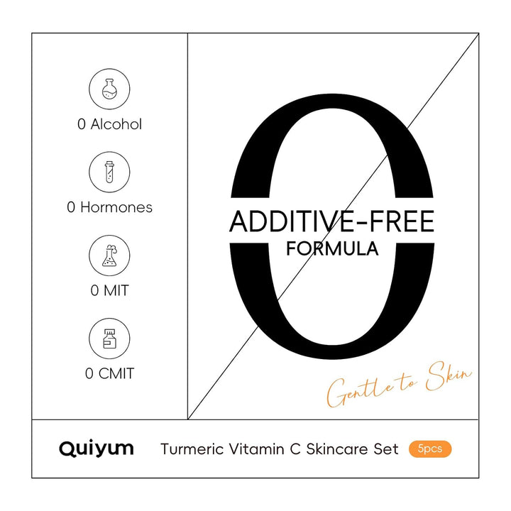 QUIYUM Juego de cuidado de la piel, cúrcuma con vitamina C, 7 pieza...