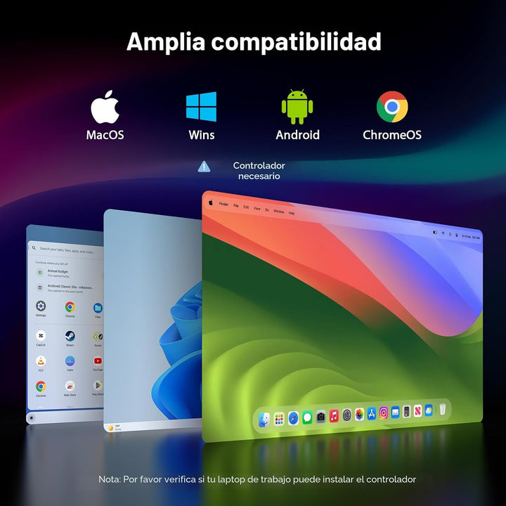 KYY Extensor de pantalla para portátil de 15,6", monitor portát...