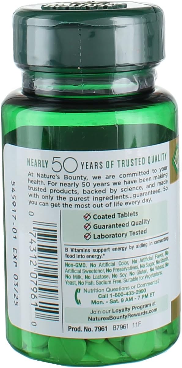 Nature's Bounty Energy Health Comprimidos recubiertos de biotin...