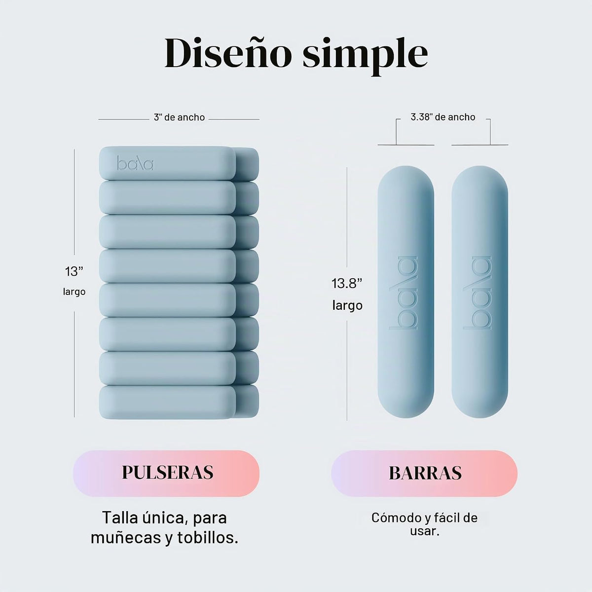 Bangles - Juego de 2 mancuernas para muñeca y tobillo de 2 libras y barras