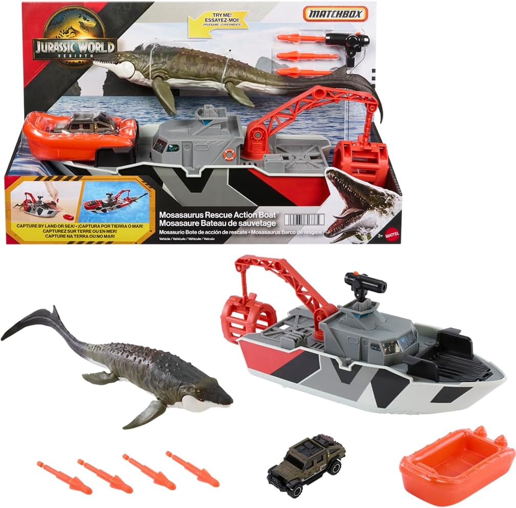 Mattel Matchbox - Juego de autos de juguete Jurassic World