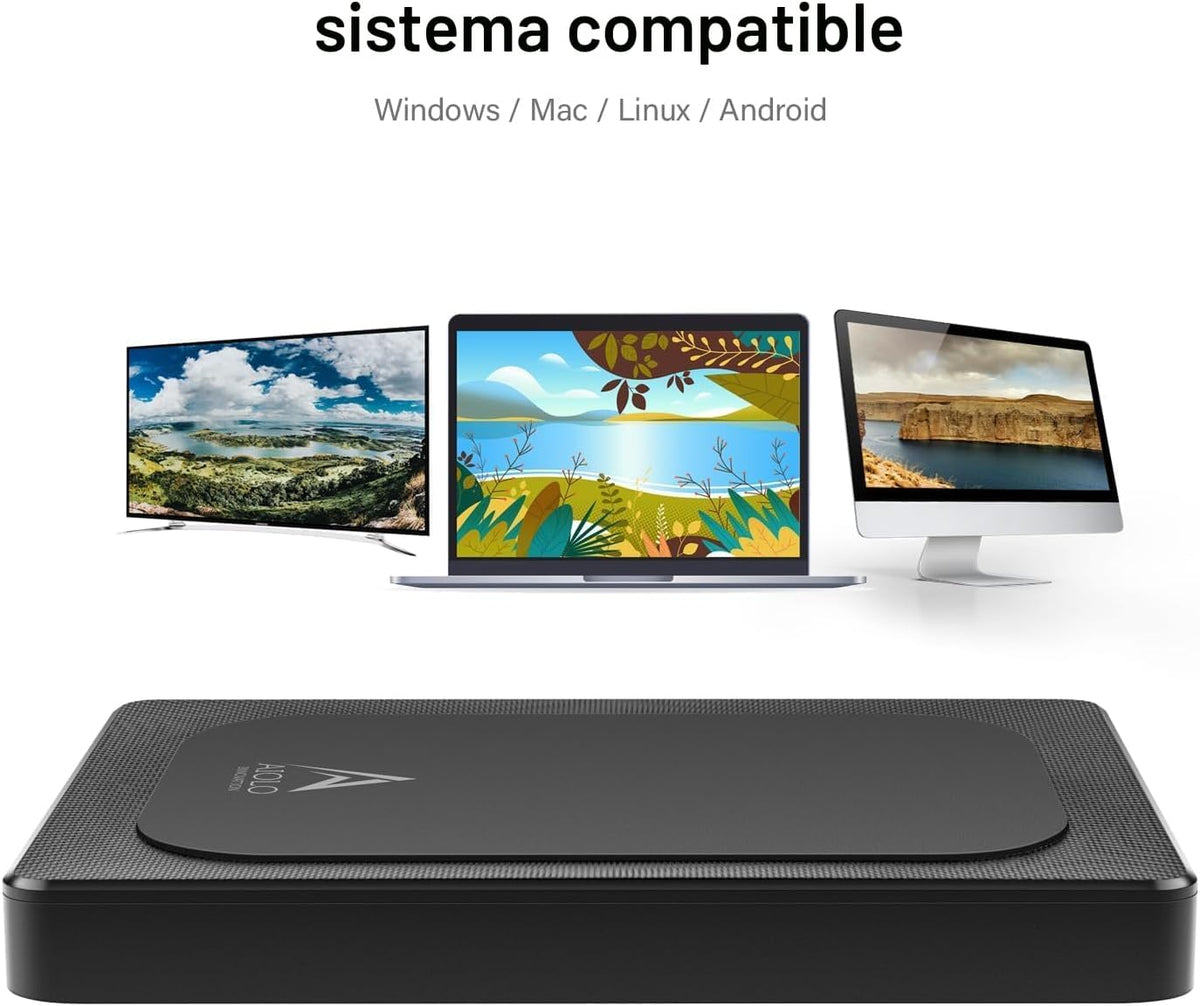 Aiolo Innovation - Disco duro externo portátil ultra delgado de 320...
