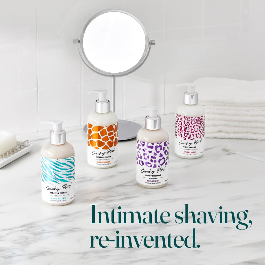 Kit completo de afeitado íntimo IntiMD Coochy Plus - Coco Allure y...
