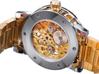 Winner Reloj de esqueleto mecánico manual retro con diamante y tallado de flores artesanales para hombre, reloj de pulsera mecánico clásico con número romano