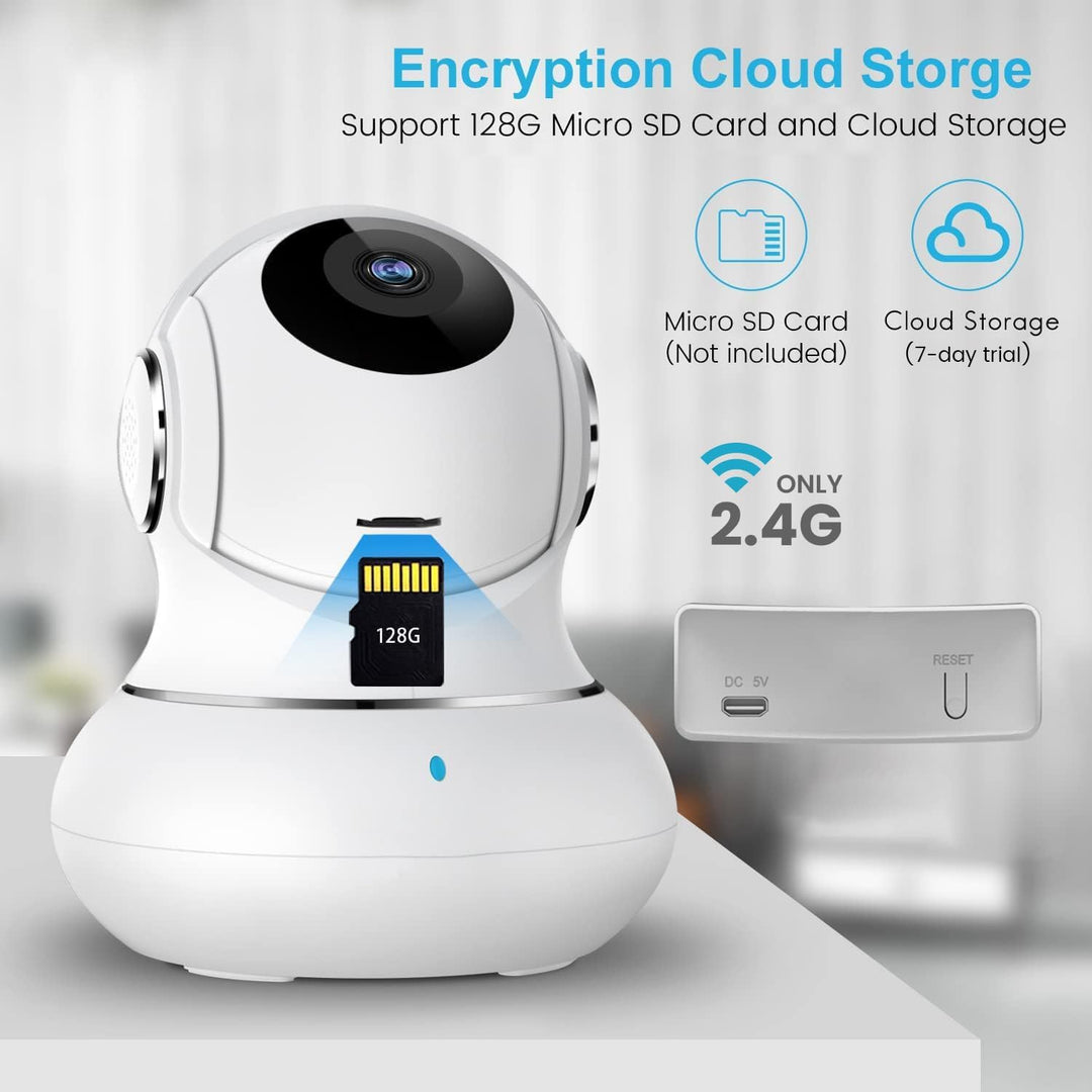 litokam Cámara de seguridad 2K para interiores, cámaras panorámicas...