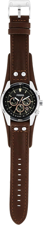Reloj cronógrafo de cuarzo Fossil Coachman en cuero para hombre