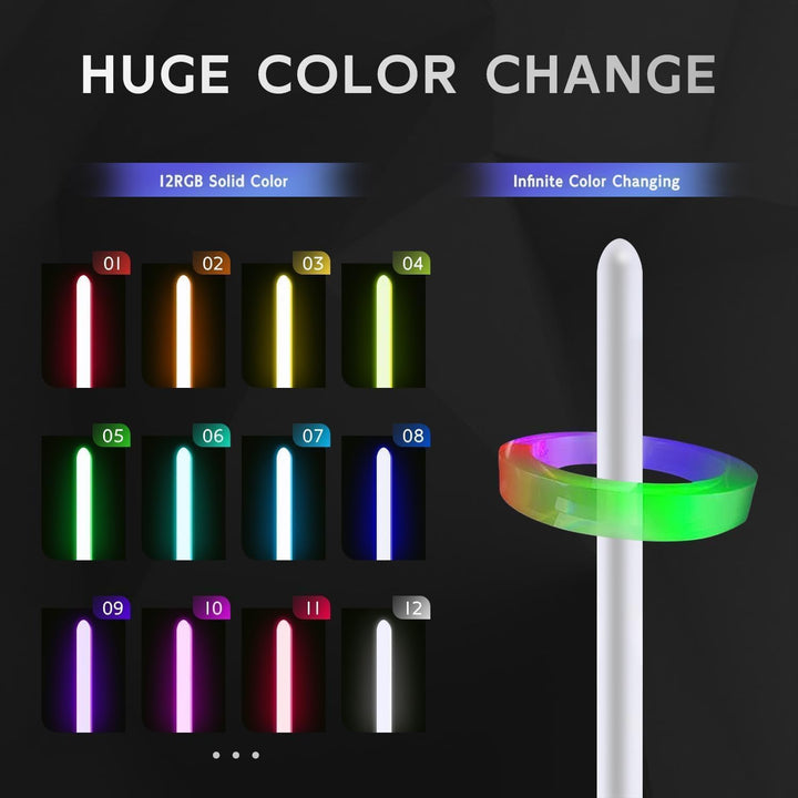 BSTSABER Hoja fuerte de sable de luz RGB Dueling, diámetro de 1.0 p...