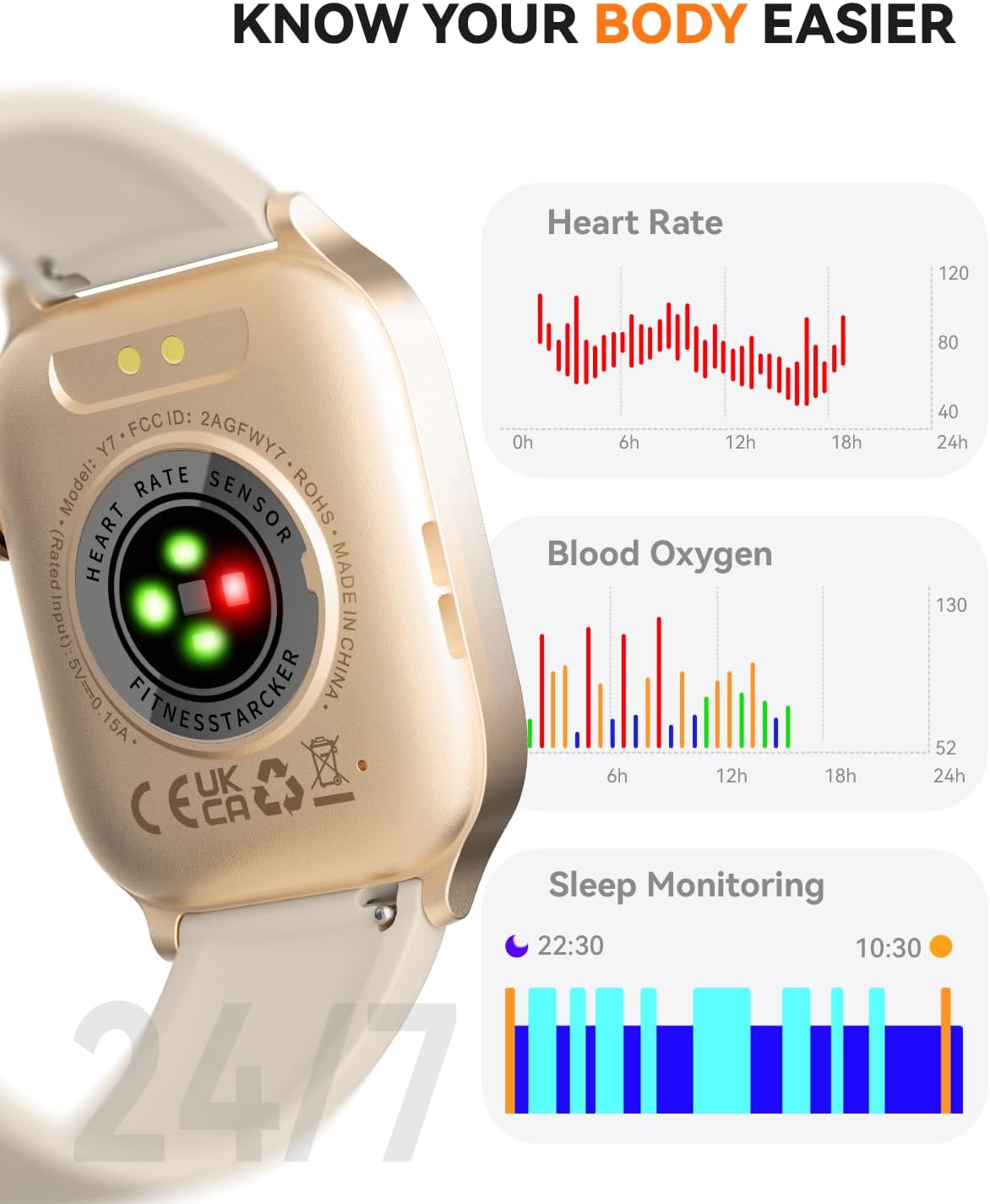 Relojes inteligentes para mujeres y hombres, reloj de seguimiento de actividad física con 110 modos deportivos, contador de pasos/monitor de sueño/podómetro, impermeable IP68, reloj inteligente con control de música y llamadas Bluetooth para