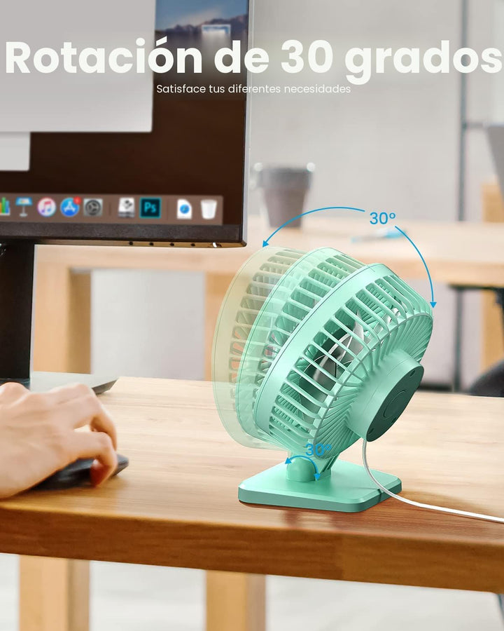 Gaiatop - Ventilador de escritorio USB, pequeño pero potente, perso...