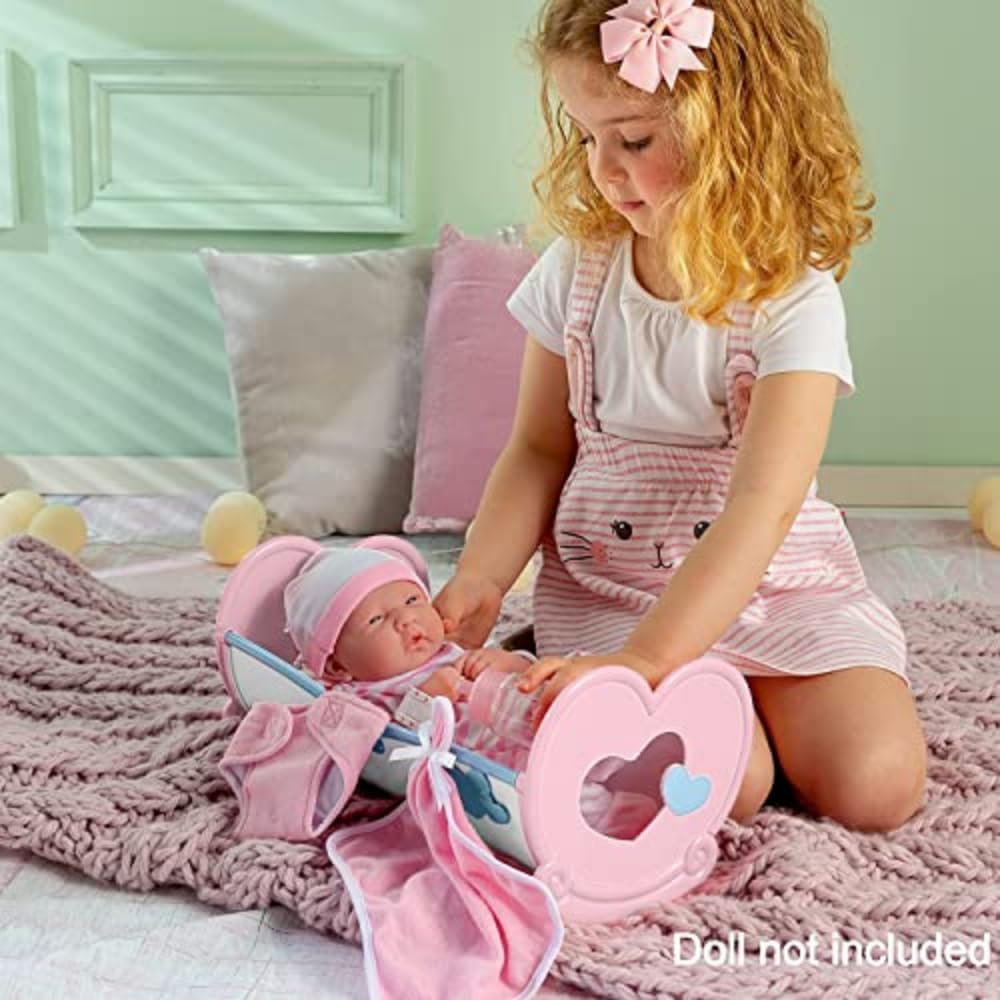 JC Toys Cuna mecedora para muñecas de bebé para mantener el tiempo