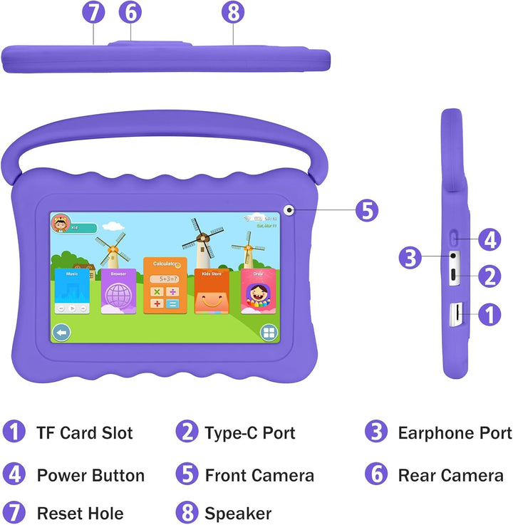 Tableta infantil de 7 pulgadas para niños de edición para niños con...