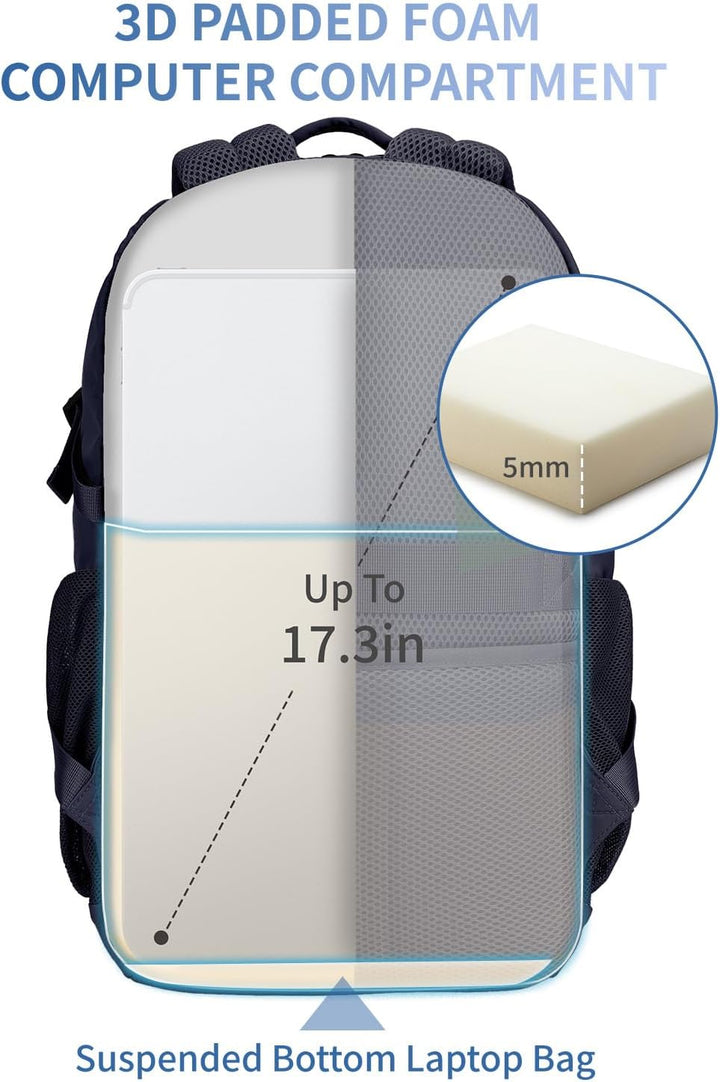 ECOHUB Mochila de viaje para mujer, se adapta a mochila para laptop...