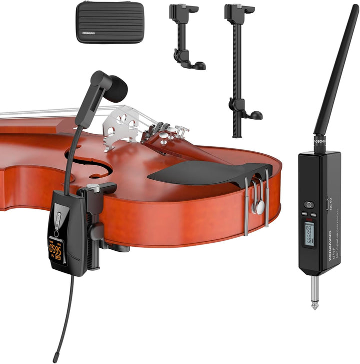 KENBAIDIO UHF Violín Inalámbrico Violín Violín Sistema de Micrófono...