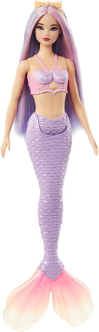 Barbie Muñeca de sirena con accesorio de pelo y diadema de