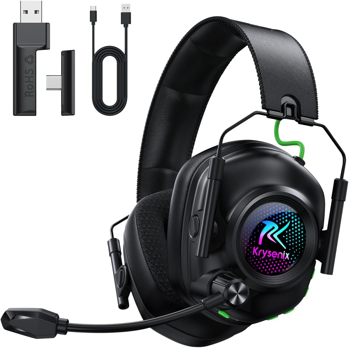 Auriculares inalámbricos para juegos con micrófono para PS5, PS4 y PC