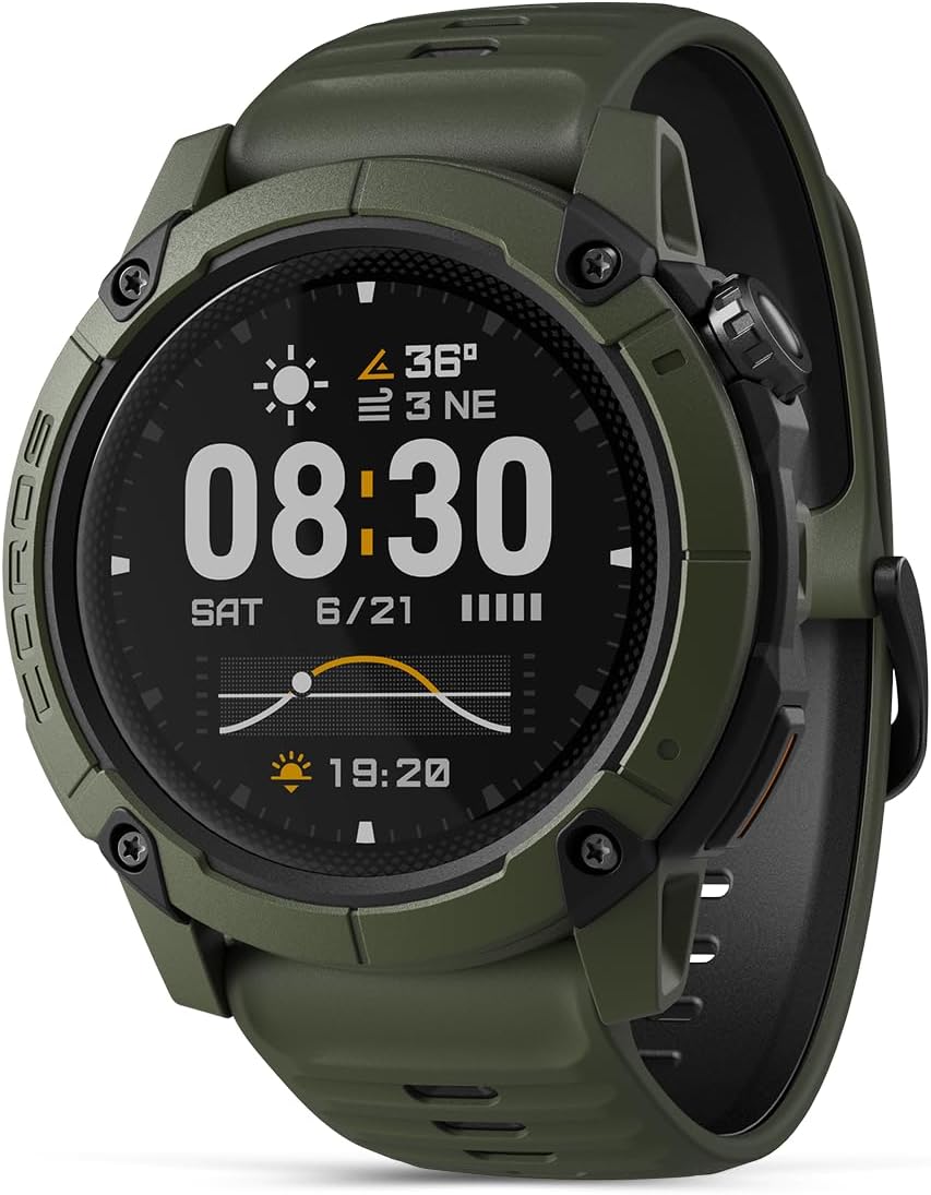 COROS Nomad - Reloj inteligente con GPS para exteriores, batería de 22 días, pesca